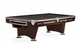 Brunswick Gold Crown VI Pool Table Skyline Walnut & Espresso Tournament Edition Gully Return