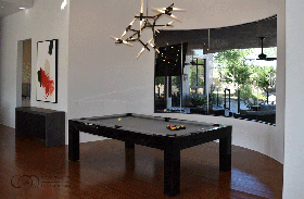 Modern Pool Table Bellagio Black Piano Finish