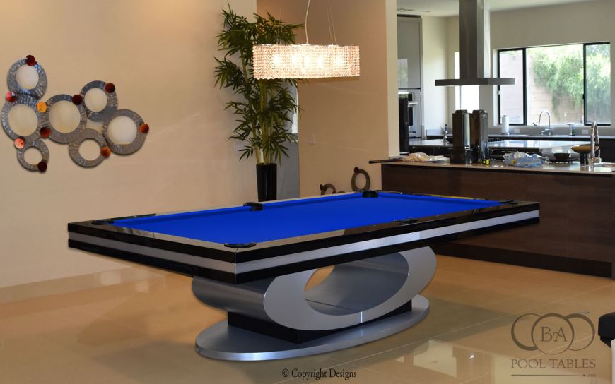 Oval Modern Pool Table, What Color Felt For Pool Table