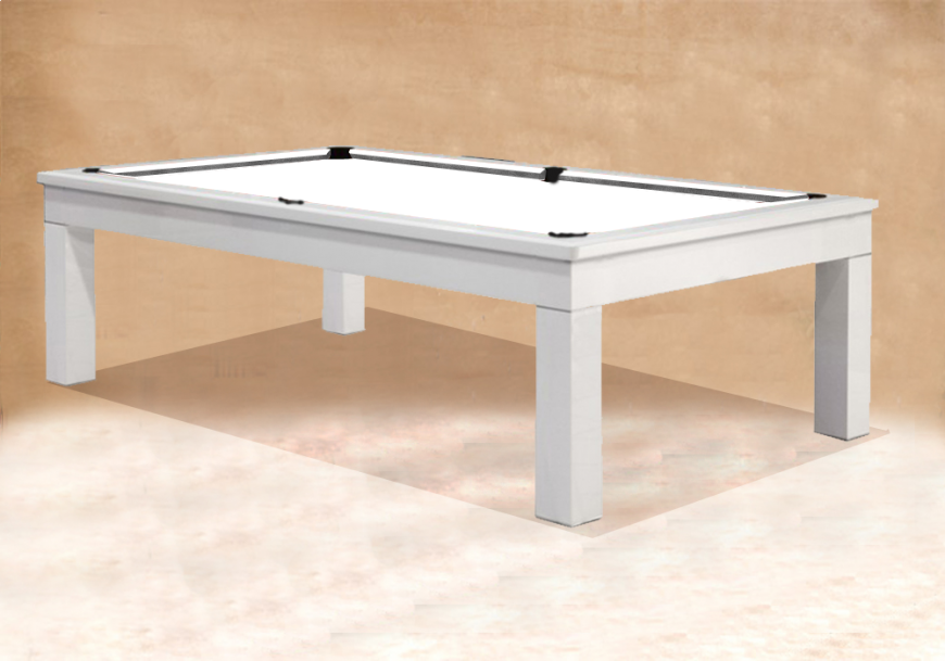 all white pool table